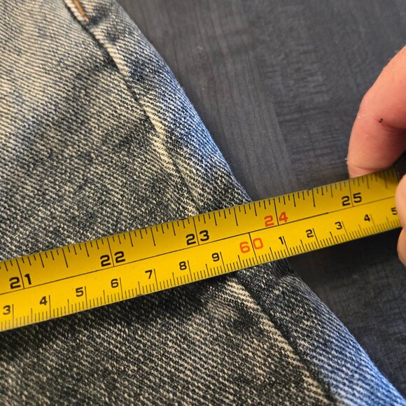 Peace Patchwork Cuffed Jeans size Large - Picture 8 of 9